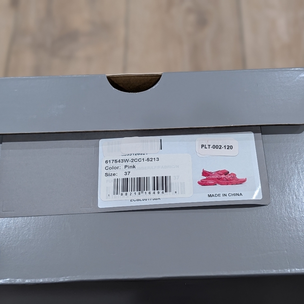 $995 Womens Balenciaga 25MM Monochrome Strapped Sandals Pink 37 US 7 - Picture 10 of 10